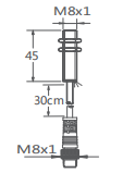 M8非埋入式接近開(kāi)關(guān)引線插件式