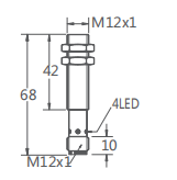 M12埋入式接近開關插件式